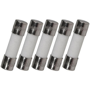 Ceramic Fuses | 5x20mm | Slow Blow | Pack of 5 | 1.25A