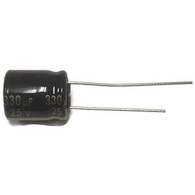 330uF 25V Electrolytic Capacitor | Pack of 10