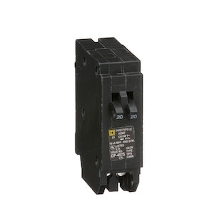 HOMT2020 Square D Homeline 20 Amp 2x1 Pole Circuit Breaker
